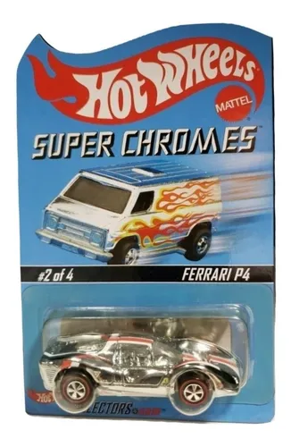 ミニカー HotWHeels SUPER CHROMES FERRARI P4 Ferrari P4 * Hot Wheels Red Line Club RLC Super Chromes Bad