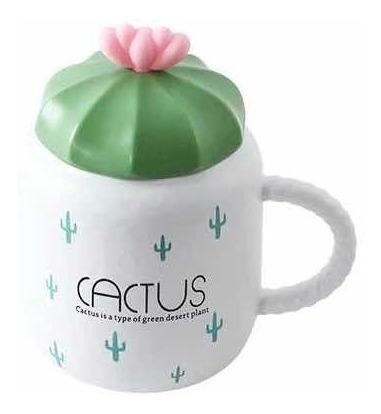 Taza De Cactus De Cerámica Kawaii