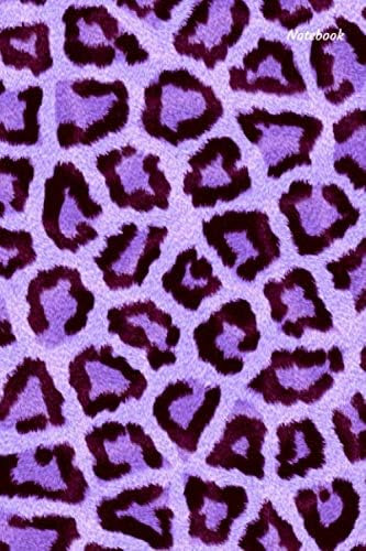 Libro: Leopard Print Notebook Journal Purple: Leopard Animal