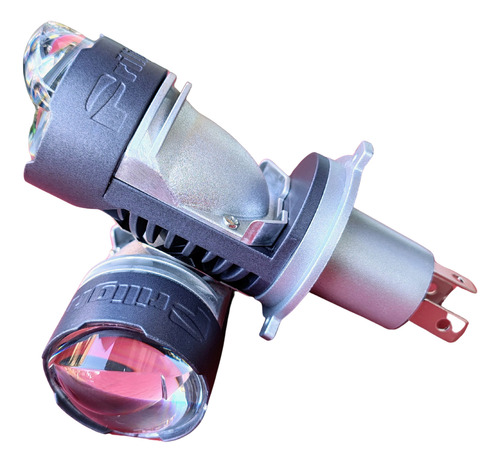 Lampara H4 Lupa Proyector Mas Potente Para Auto Alta Y Baja H4 Gris Blanco Frío