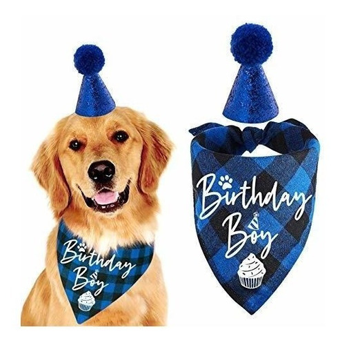 Family Kitchen Classic Blue Plaid Pet Puppy Dog ??bandana Wi