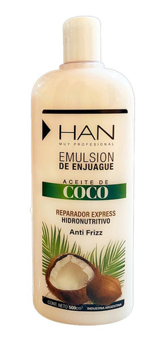 Han Enjuague Acondicionador Aceite De Coco Reparador 500