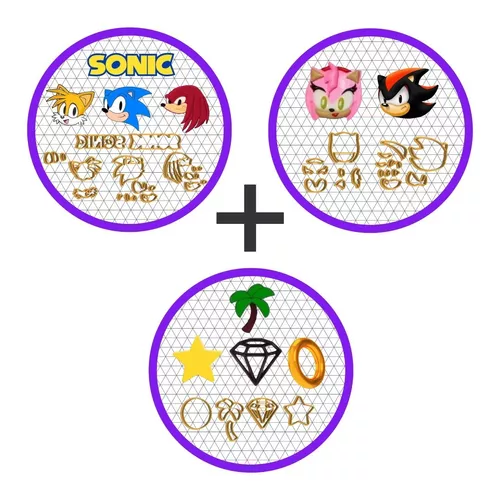 Kit Cortadores Sonic Personagens Mod 6