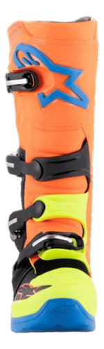 Bota Alpinestars Tech 5 Laranja/azul/amarelo Fluor