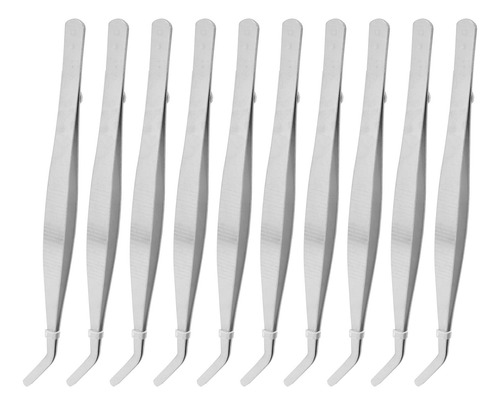 Pinzas Curvas De Acero Inoxidable, 10 Unidades, Herramientas