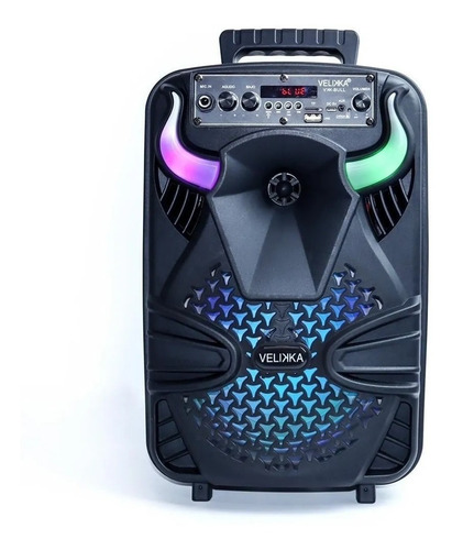 Imagen 2 de 4 de Parlante Bluetooth Velikka Con Luces Y Control Remoto Cuotas