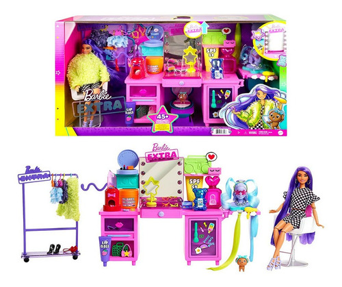 Barbie Extra 45 Piezas Set De Juego Y Accesorios + Mascota