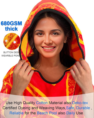 Toalla De Algodón Gruesa Con Capucha Para Mujer