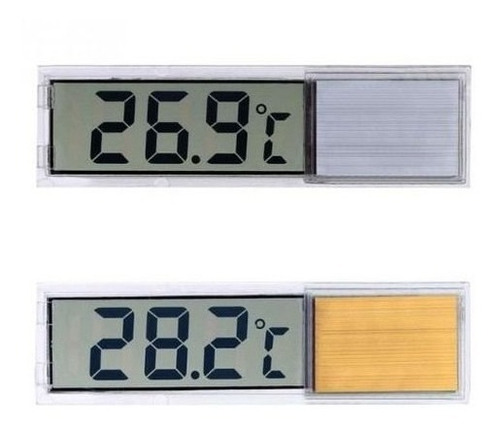 Termômetro Digital 3d Aquario Lcd (disponíveis Ouro E Prata)