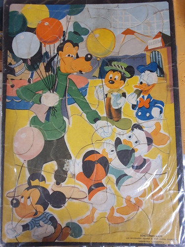 Antiguo Rompecabezas  1960-walt Disney-donald- Goofy-mickey