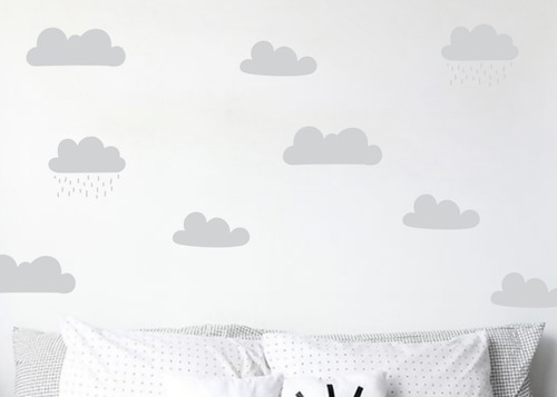 Vinilo Decorativo Para Pared Pliego De 40 Nubes