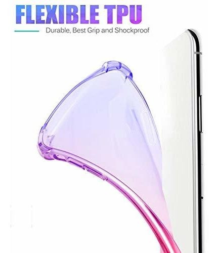 Funda Para Moto G Fast Diseño Degradado Color Azul Con Rosa