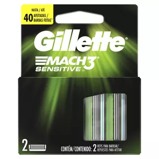 Repuestos para afeitar Gillette Mach3 Sensitive 2 u