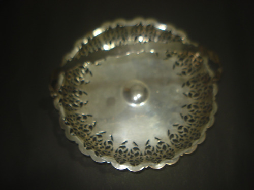 Masitero De Pie Metal Plateado Con Manija (Usado)