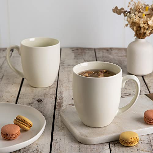 Set 6 Tazas Café 473 Ml Cerámica Asa Aptas Lavavajillas