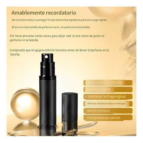 GIVOOBE Recargable Portátil Dispensador Viajar Mini Perfume Botella GIVOOBE 5ml