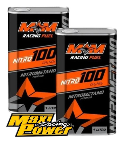 Lata Nitrometano Mm Racing Fuel 1l Kit 2un - Envio Imediato