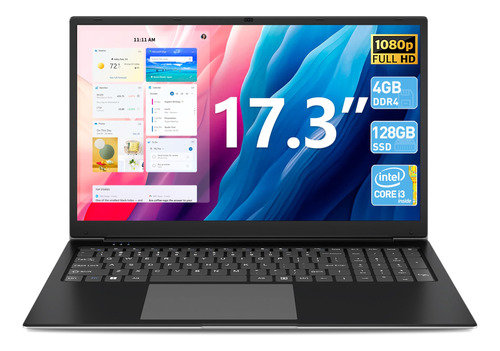 Laptop Sgin M17s 17.3  I3 4gb Ram 128gb Ssd -negro