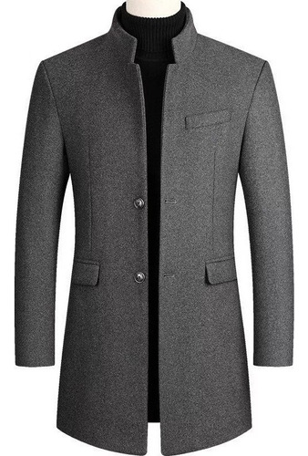 Gabardina De Lana Para Hombre Para Otoño E Invierno, Gruesa