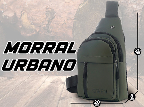 Imagen 2 de 10 de Morral Hombre Mujer Mochila Cruzada Urbana Reforzada Colores