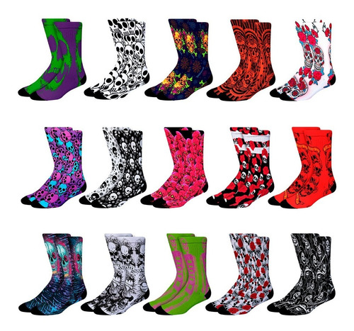 Imagem 8 de 10 de Kit Meias Divertidas - 1000 Estampas Disponíveis (3 Pares)