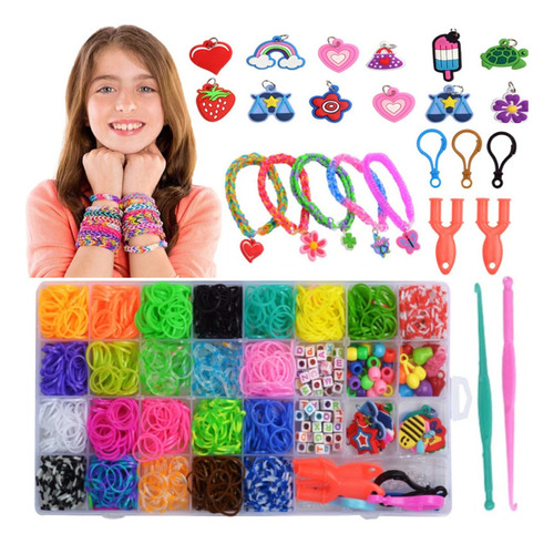 Kit For Hacer Pulseras De Caucho Con Forma De Arcoíris Para