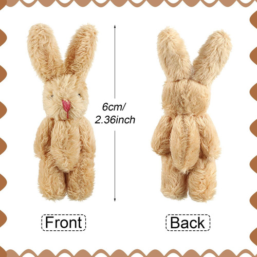 20 Mini Conejos De Peluche Conejo De Articulación Pequeño