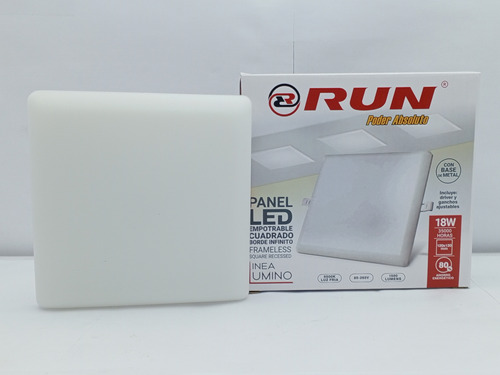 Panel Led Empotrable Cuadrado 18w/ Run 