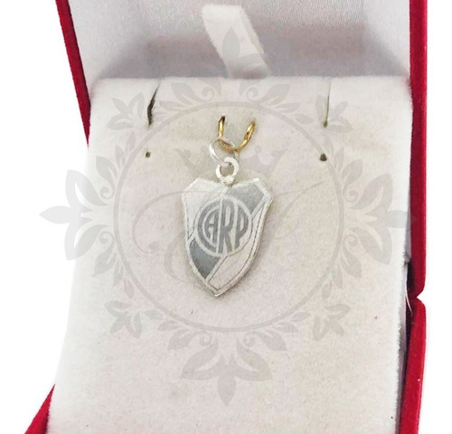 Dije Hombre River Plate Plata 925 Escudo Medalla Plata Color Plateado
