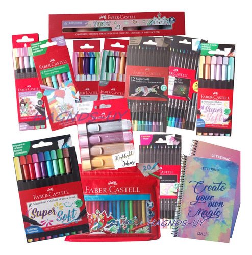 Mega Kit Pastel Para Lettering Faber Premium M10