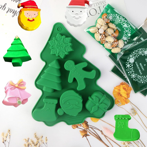 3 Moldes De Silicona Navideños De Lebery, Árbol De Navidad,