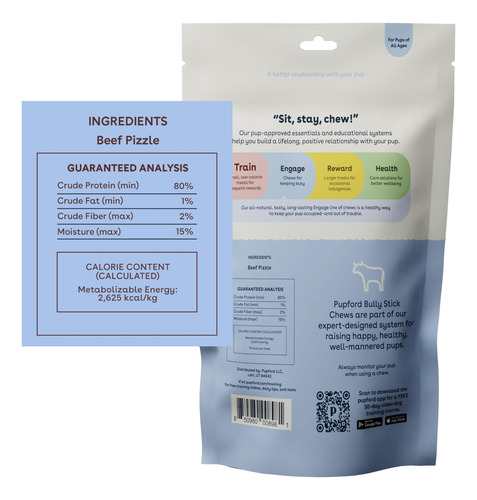 Palitos Masticables Pupford Thick Bully Para Perros Y Cachor
