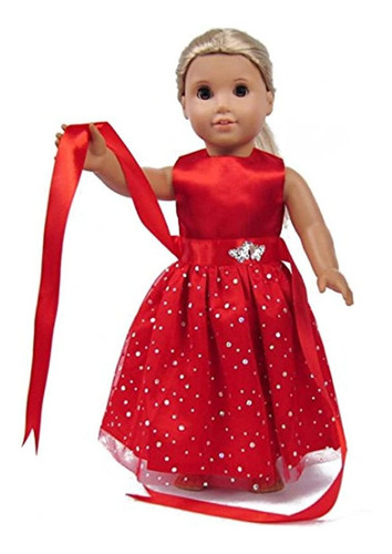 Ropa Para Muñecas Ropa De Muñeca  Hermoso Vestido Rojo