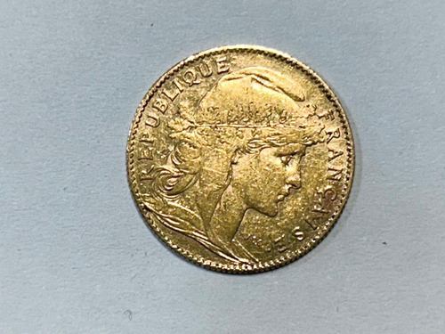 Moeda De Ouro - 10 Francos - 1906 - Ouro 0.900 (Usado)