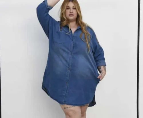 Camisas de jean mujer talles especiales sale