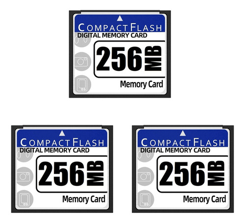 Tarjeta De Memoria Compact Flash De 3 X 256 Mb Para Cámara,