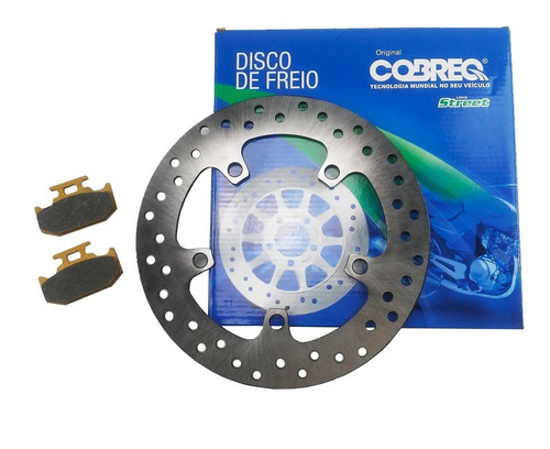 Disco De Freio Traseiro Cobreq Pastilha Yamaha Fazer 250  