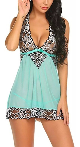 Babydoll Sexy + Colaless Encaje Y Espandex 3xl 060