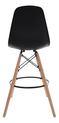 Kit 2 Banquetas Altas Para Bar Cozinha Charles Eames Eiffel Cor Banqueta Alta Com Encosto Para Cozinha Bar Balcão Charles Eames Eiffel Preta