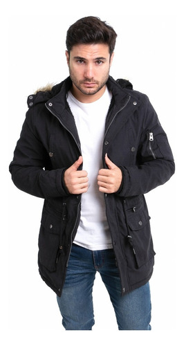 Parka Hombre Gabardina Impermeable Forro Piel C.art. 3108