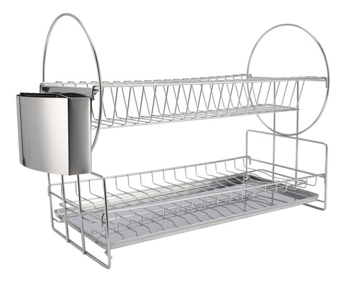 Estante Para Secar Platos De Cocina De Acero Inoxidable De 2