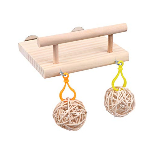 Plataforma De Madera Jaula De Pájaros, Hámster, Gim...