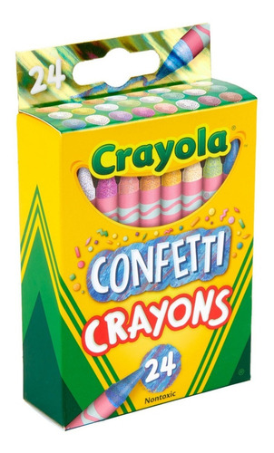 24 Crayones Crayola Tipo Confetti