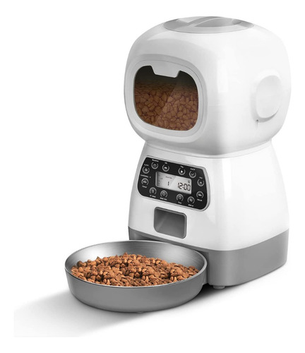 Comedero De Mascotas Automático  Para 3.5kg Alimento