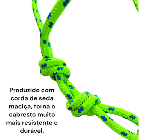 Cabresto 4 Nós Tradicional De Corda Seda Para Dia Dia Cavalo