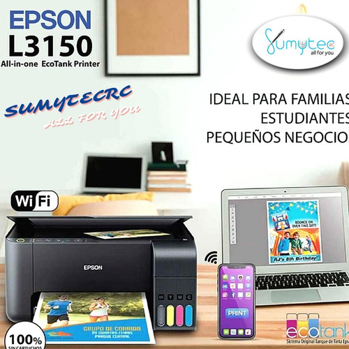 Impresora Epson L3150 Wifi Sistema Continuo De Fábrica