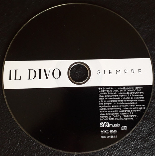 Il Divo Siempre Cd Original Album Bonus Track