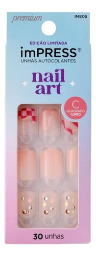 Unhas Autocolantes Kiss Impress Magic Shop C/30un Ime05