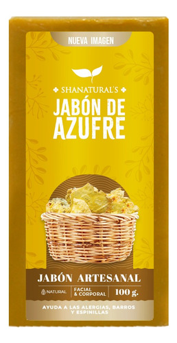 Jabón Azufre 100 Gr Shanatural's