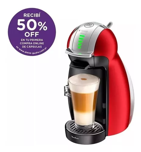 Cafetera Automatica Moulinex Nescafe Dolce Gusto Genio 2 Red